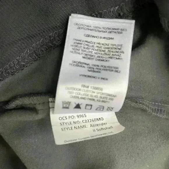 Columbia Mens Ascender Softshell Full Zip Jacket Graphite Seattle Mariners XL - Picture 14 of 14